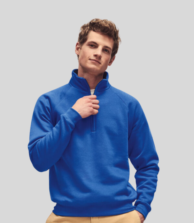 Fruit of the Loom Premium Zip Neck Sweatshirt | Multicolor | S -4XL - Prime Apparel