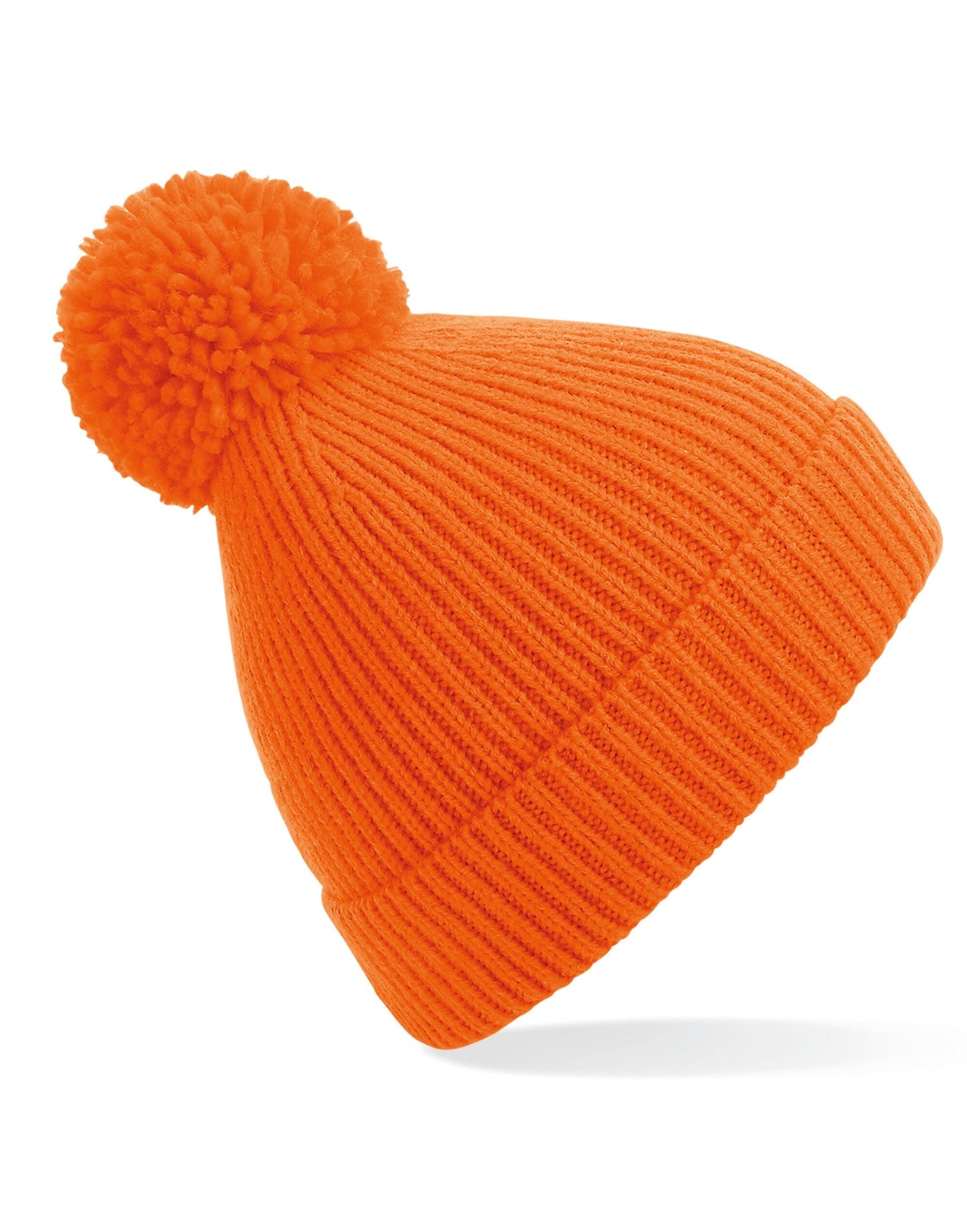 Beechfield Engineered Knit Ribbed Pom Pom Beanie | Multicolor | One Size - Prime Apparel