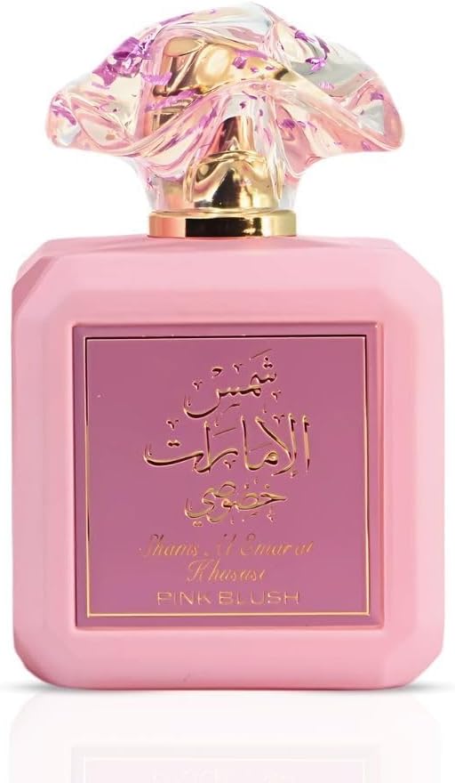 Ard al Zaafaran Pink Blush Shams Al Emarat Khususi, Marshmallow Blush Perfume For Women, Eau de Parfum - 100 ML (3.4 OZ) Romantic & Sweet Arabian Perfume - A Captivating Scent wrapped in Pink Bottle